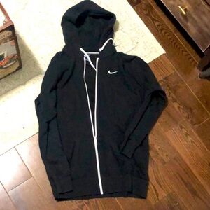 Nike thin long hoodie black white women’s